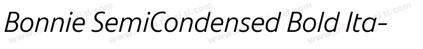 Bonnie SemiCondensed Bold Ita字体转换